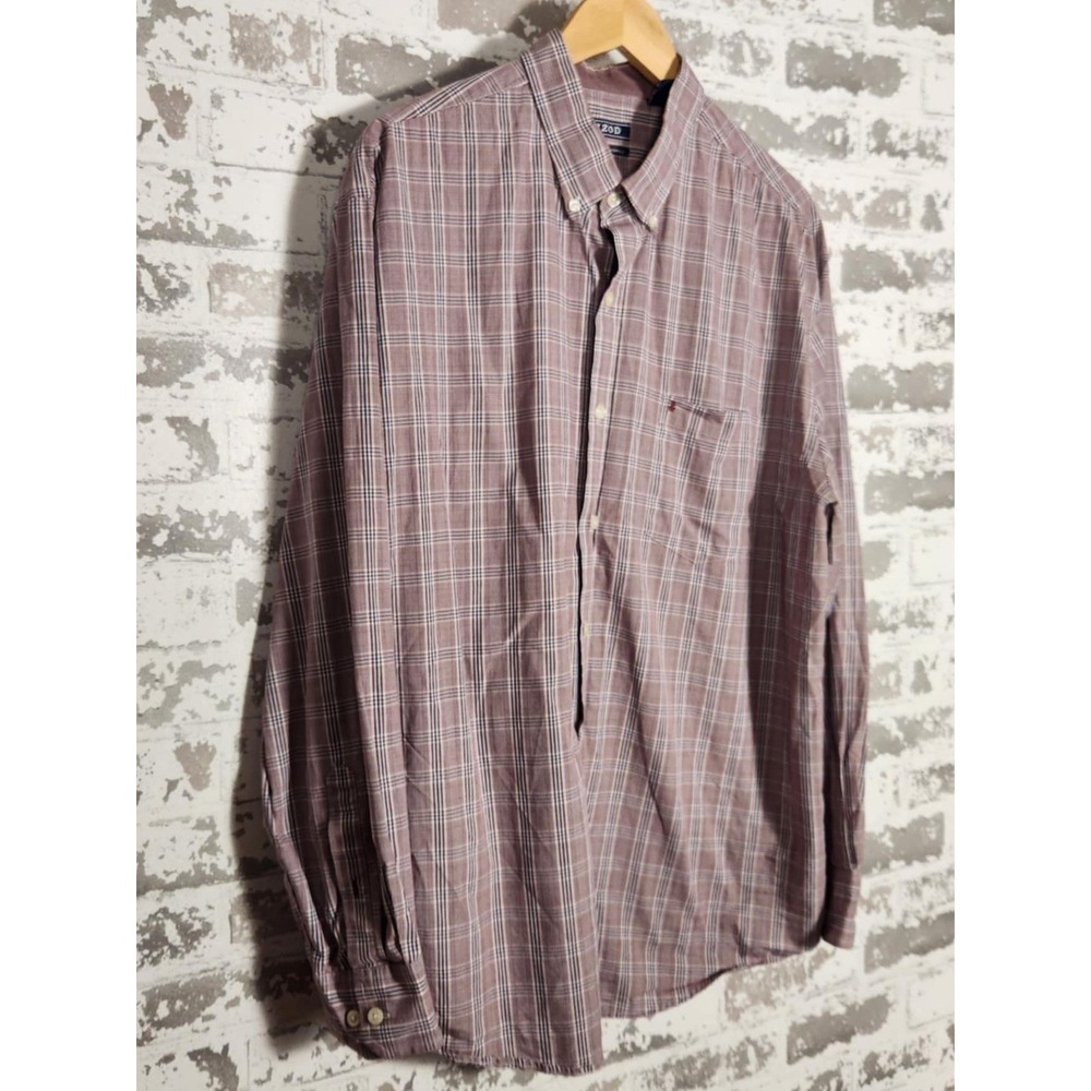 IZOD Premium Essentials Shirt Men XL Red Plaid Casual Button Down‎ Long Sleeve - Picture 3 of 16